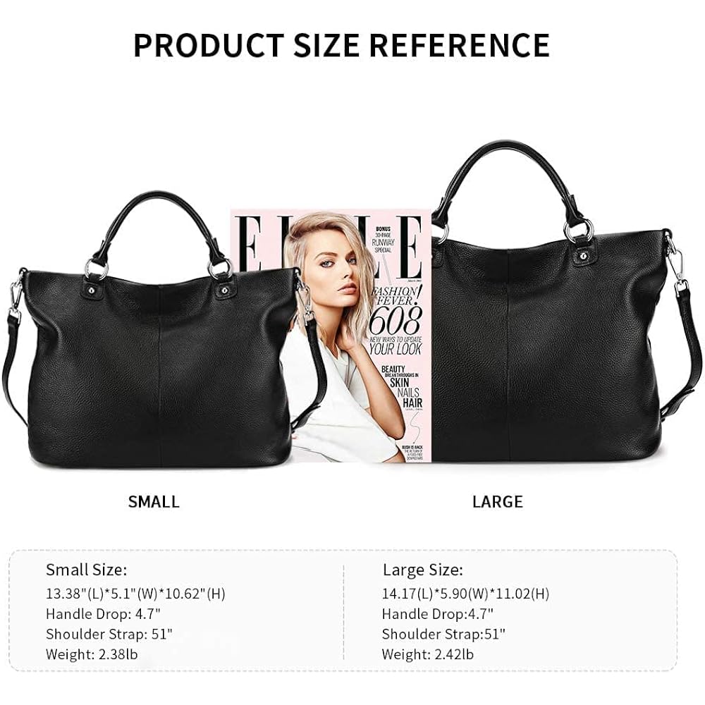 Kattee Women'S Soft Leather Tote Bag, Top Satchel Purses And Handbags