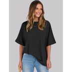 Anrabess Womens Tops Oversized T Shirts Short Sleeve Crewneck Summer Casual Loose Basic Tee Shirt 2026 Trendy Fashion Clothes