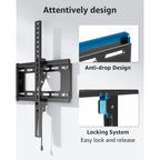 MOUNTUP TV Wall Mount Tilting TV Mount Bracket for Most 37-82 Inch Flat Screen/Curved Low Profile Wall Mount Saving Space Max VESA 600x400mm Hold up to 132 lbs Fit 16" 18" 24" Stud