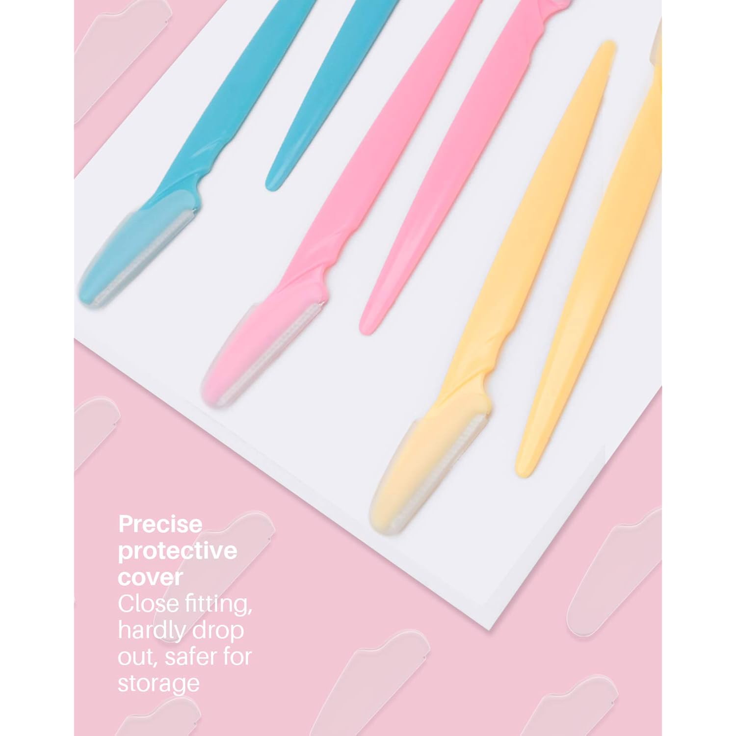 MoHern Dermaplane Razor, 60 Pcs Face Razors for Women and Men, Multipurpose Eyebrow Razor, Dermaplaning Tool for Face by MoHern, Multi-Color (60 Pcs)