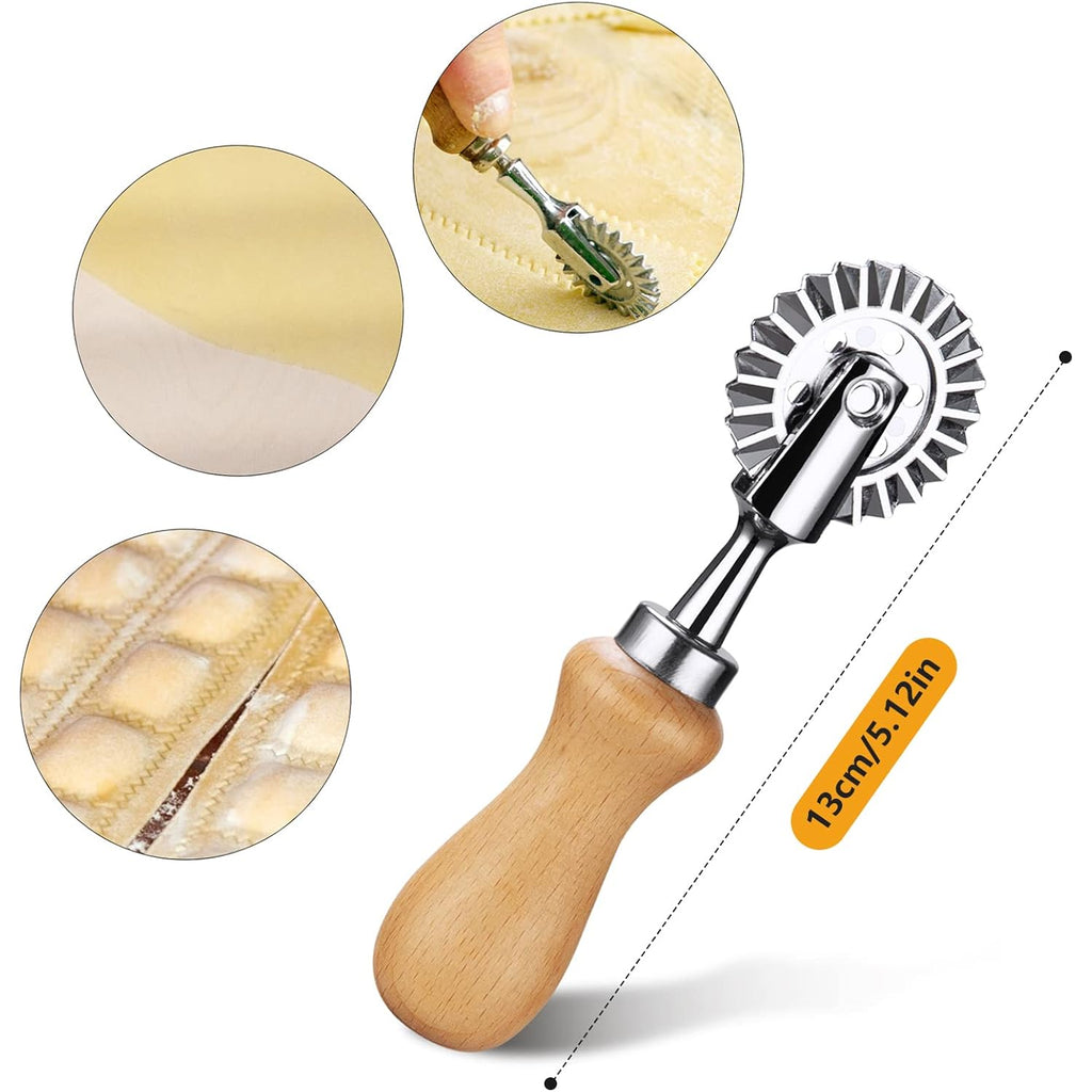 Pastry Wheel Cutter - Pasta Cutter Wheel - Ravioli Crimper Cutter Wheel For Home And Kitchen Use, 1.3Inch