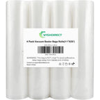 Vacuum Sealer Bags Rolls Compatible With Foodsaver 4-Pack 11" X 25' Vacuum Seal Rolls Fit Inside Machine Double-Side Embossed Bpa-Free Bags For Sous Vide Or Food Storage (Total 100 Feet)