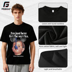 Feego Thickened Cotton Short Sleeve Custom T-Shirts,Front & Back Print,Personalized With Your Photo,Fit For Men Women