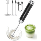 Maestri House Rechargeable Milk Frother With Stepless Speed Control, Lunafro 2.0 Handheld Electric Foam Maker Waterproof Drink Mixer Foamer For Lattes, Cappuccino