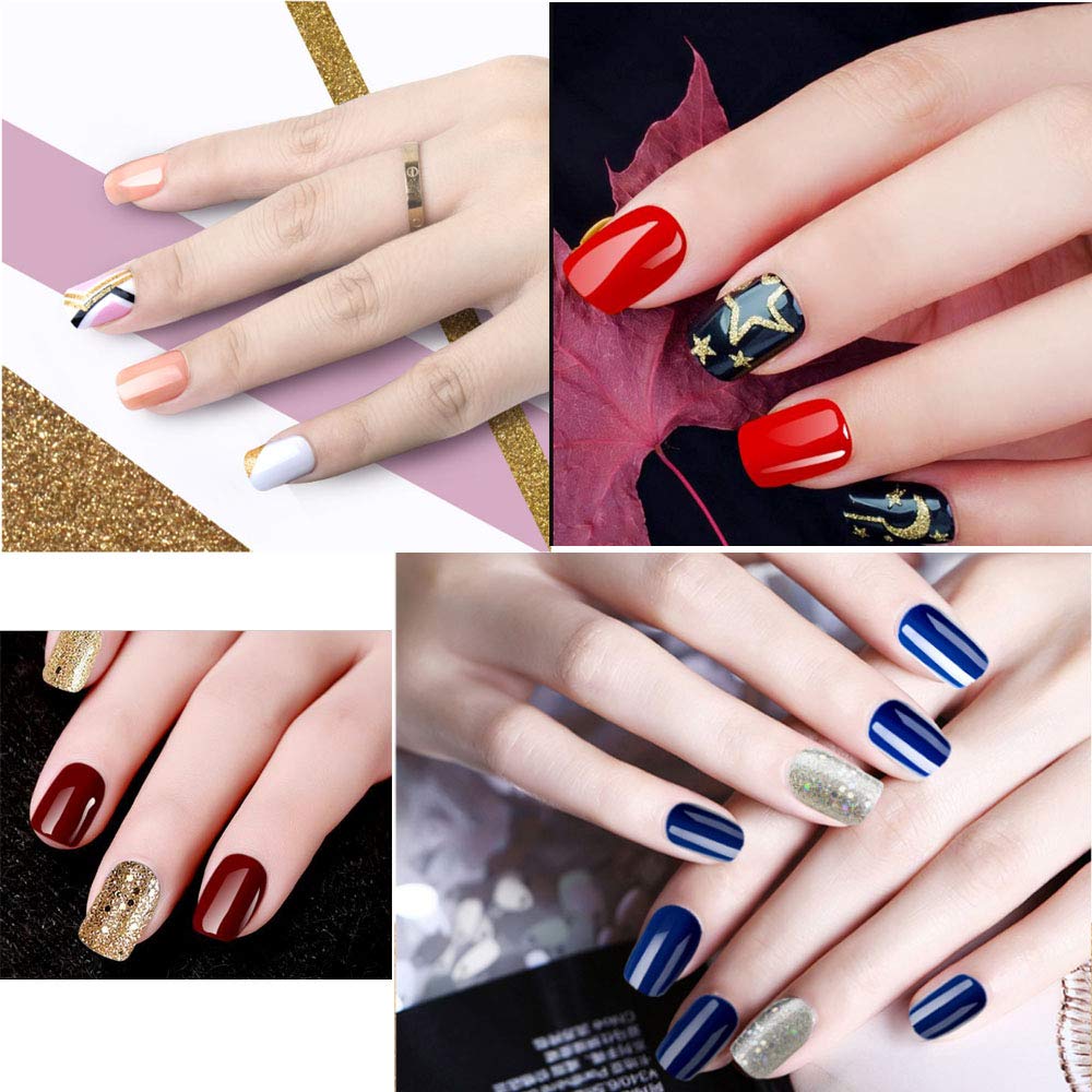500pcs Clear Short Square Full Cover Fake Nails Tips Artificial Acrylic False Nails For Women Nail Salons & DIY Nail Art Manicure Decoration