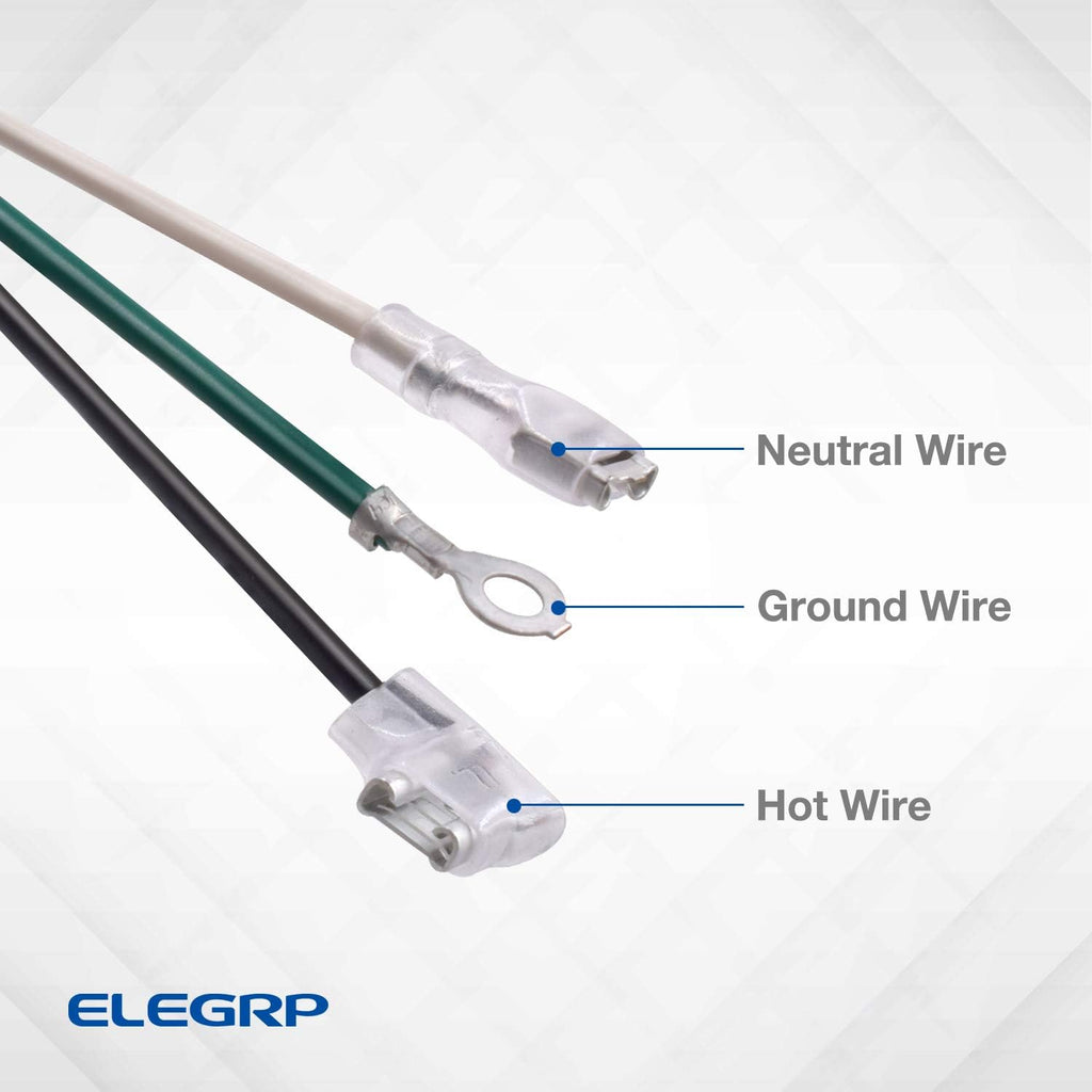 Elegrp 0651515Ly L15515 L22515 14Awg Lcdi Power Cord Plug For A/C Air Conditioner, E250451 Ul Certified, 7.5Ft Leakage Current Detection Interrupter Replacement, 120V 15A 1800W 60Hz Nema 5-15P, 1 Pack