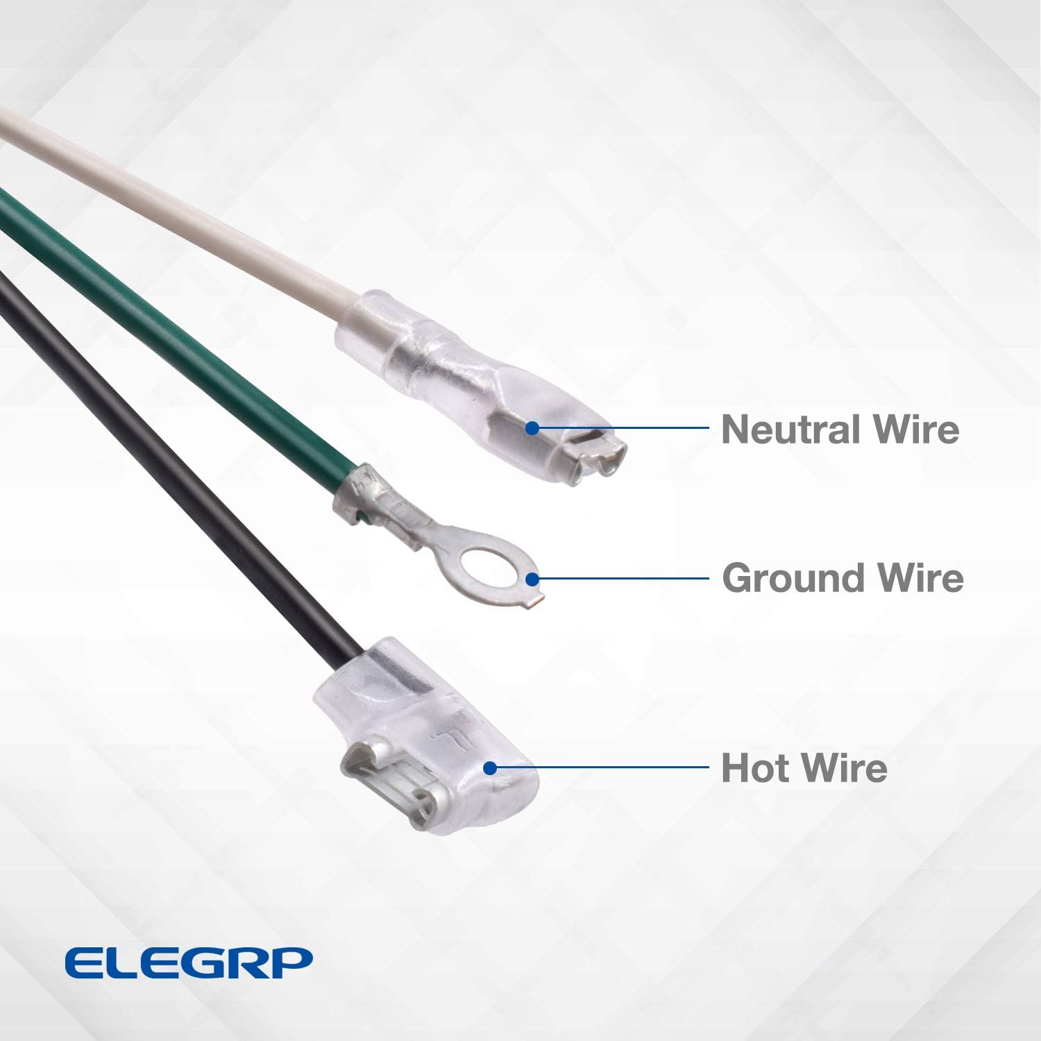 Elegrp 0651515Ly L15515 L22515 14Awg Lcdi Power Cord Plug For A/C Air Conditioner, E250451 Ul Certified, 7.5Ft Leakage Current Detection Interrupter Replacement, 120V 15A 1800W 60Hz Nema 5-15P, 1 Pack