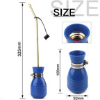 Sbestily Bug Treatment Powder Duster/Large Diatomaceous Earth Bulb Duster/Powder Applicator/Garden Applicator/Bulb With Long Copper Tube For Indoor And Outdoor Insect Treatment Blue