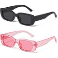 Jaspin Rectangle Sunglasses For Women Men Trendy Y2K Retro 90S Sun Glasses Uv Protection Cool Square Frame