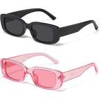 Jaspin Rectangle Sunglasses For Women Men Trendy Y2K Retro 90S Sun Glasses Uv Protection Cool Square Frame