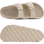 Goosecret Women'S Comfortable Arch Support Walking Platform Sandals | Lightweight Chunky Slip-On Foam Slides With Adjustable Buckle, Sandals For Beach And Daily Wear