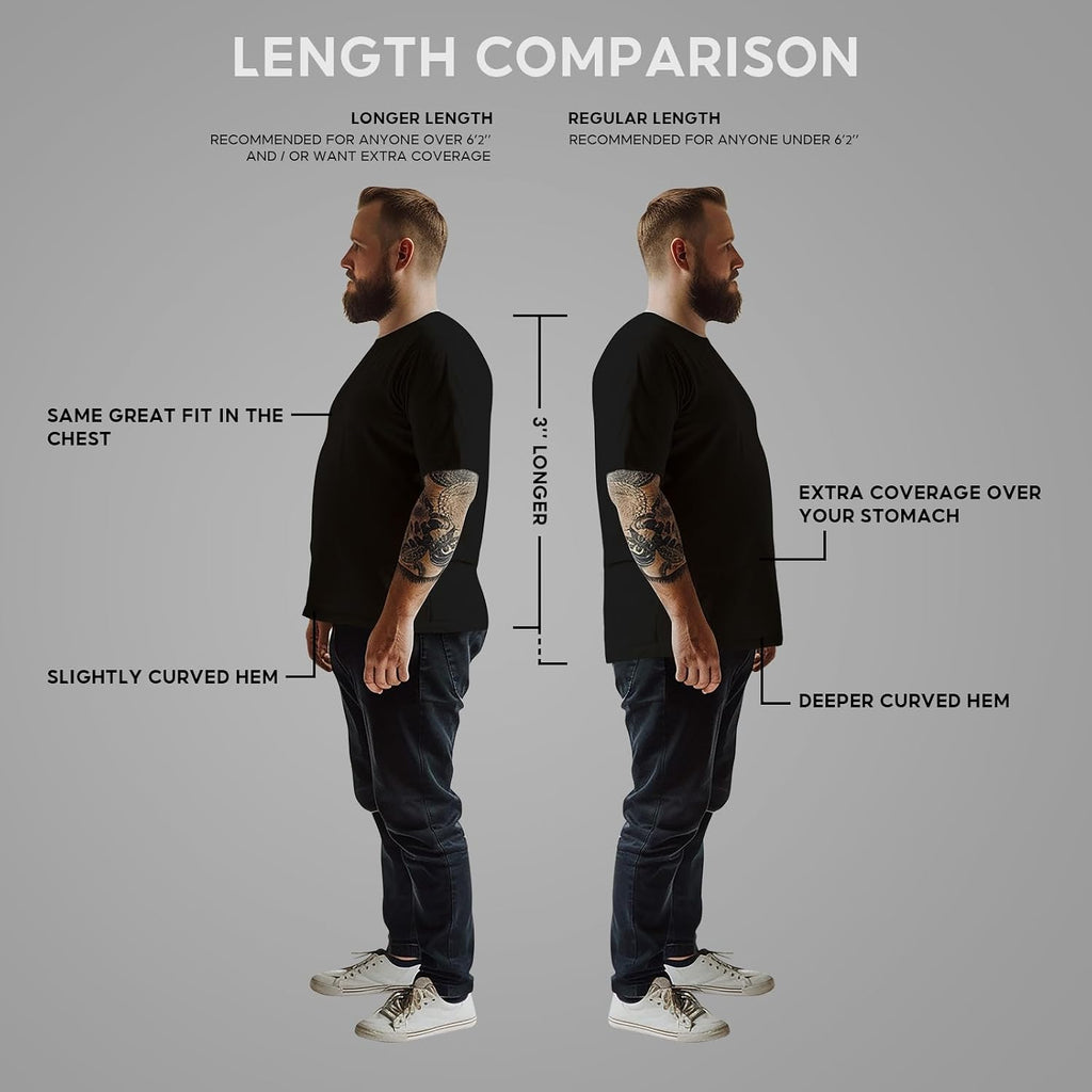 Men'S 3Xl-8Xl Big And Tall T-Shirts Casual Stretch Short-Sleeve Tee For Men