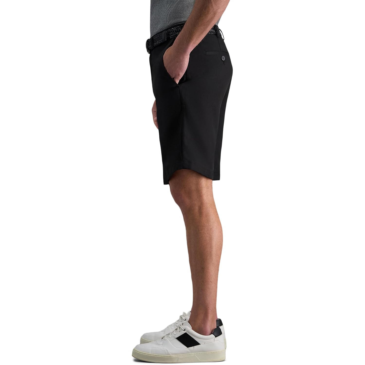 Haggar Mens Cool 18 Classic Fit Expandable Waist Short Regular And Big & Tall Sizes