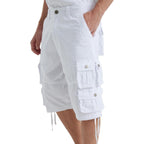Ygreyg Mens Cargo Shorts Long Capri Below The Knee Shorts 3/4 Relaxed Fit Long Shorts With Pockets