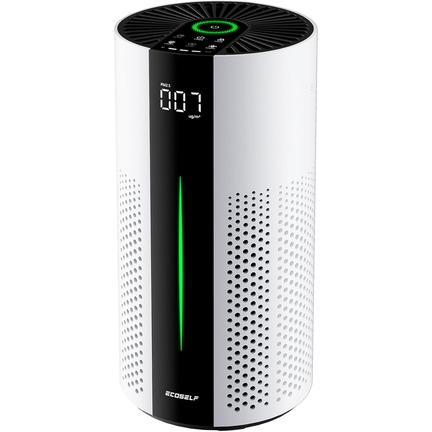 Ecoself Air Purifiers For Home Large Room Up To 1800 Ft², Air Purifiers For Bedroom 360° Air Intake With Smart Auto Mode, Hepa Air Purifier, Air Cleaner For Smoke Poiien Pet Dander, Hap609