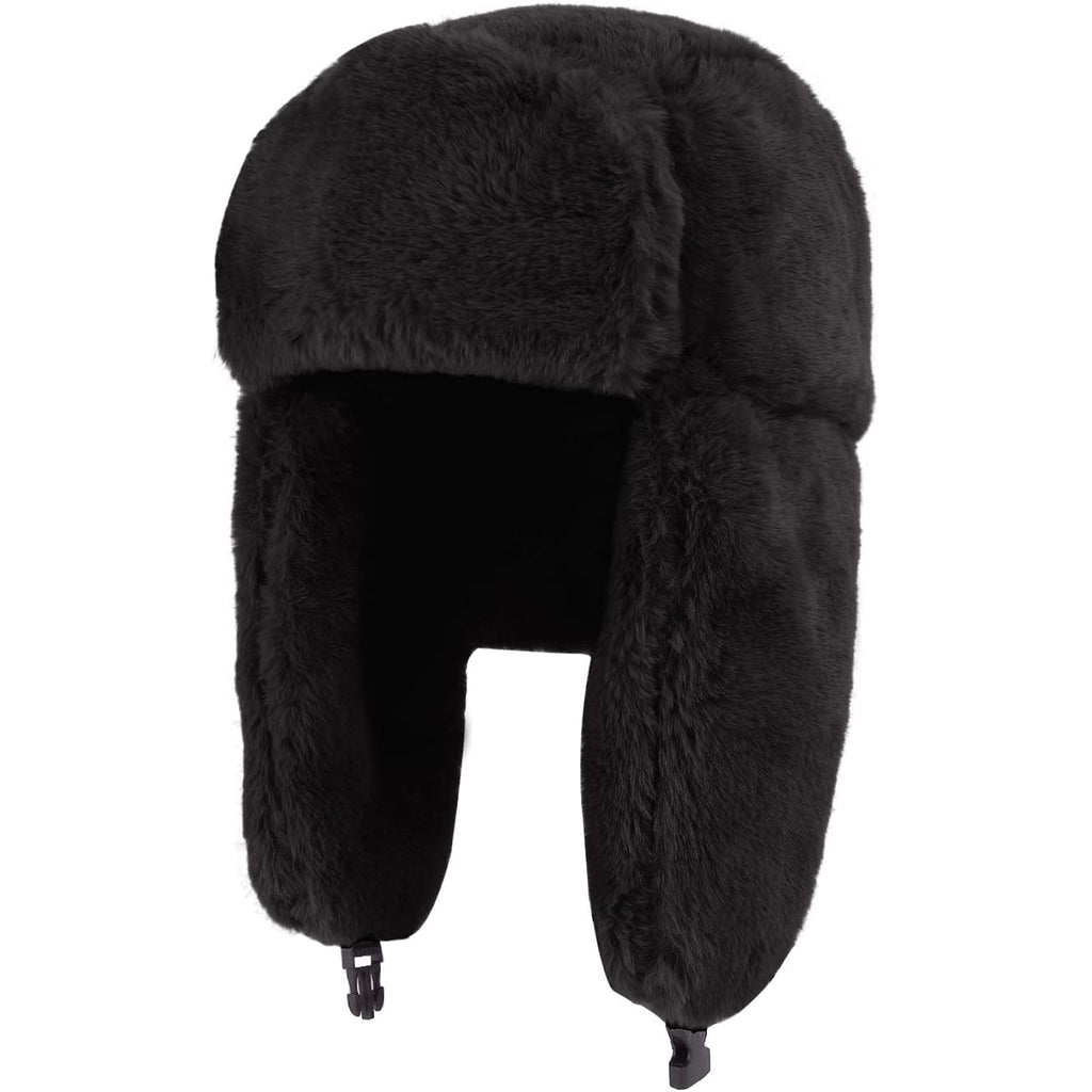 Warm Trapper Hat for Men Women Winter Cozy Plush Faux Fur Ushanka Russian Hats Cold Weather Ear Flap Hunting Snow Eskimo Hat