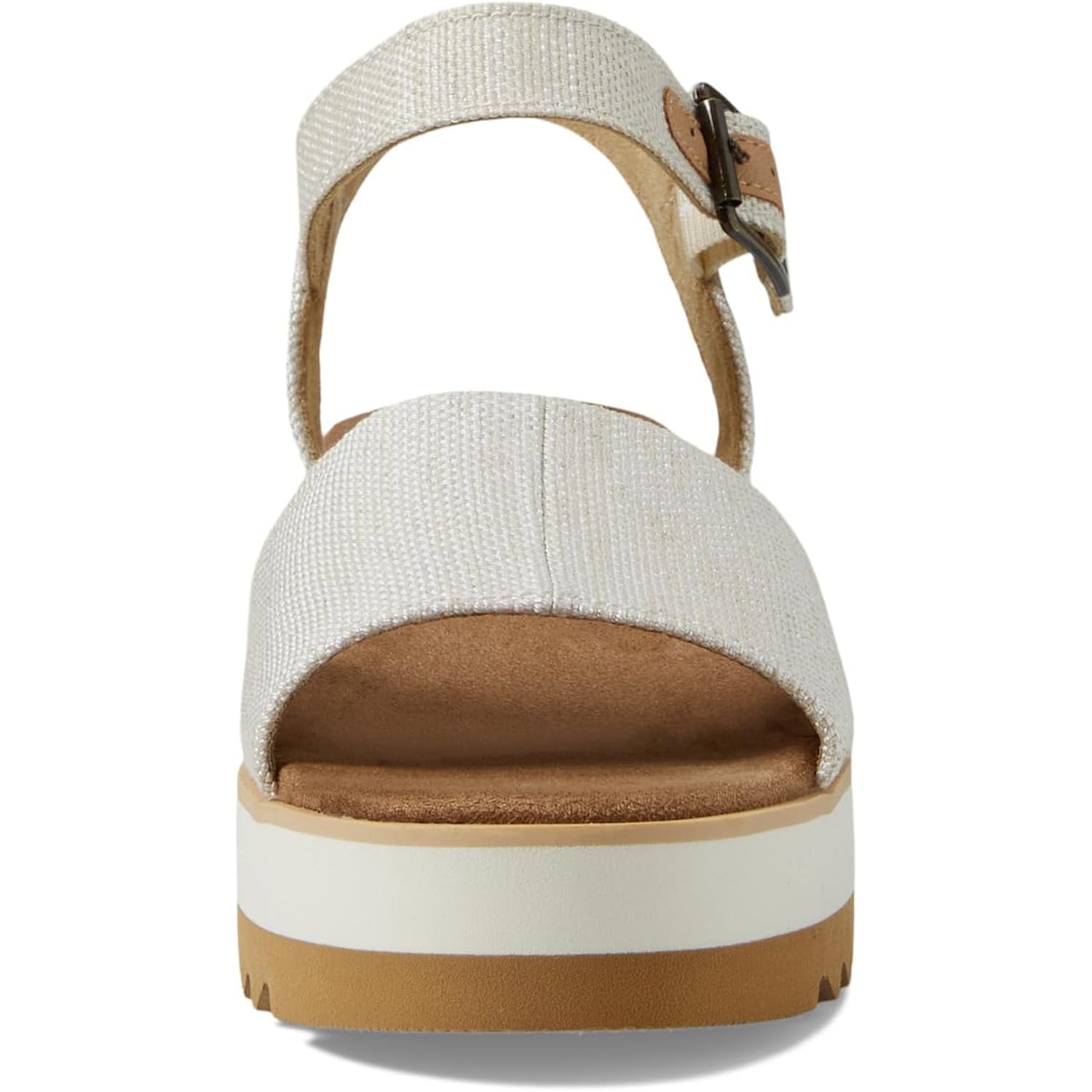 Toms Women'S Diana Wedge Heel Sandal, Leather Upper, Rope-Wrapped Midsole, Adjustable Strap, Buckle, Ortholite Insole