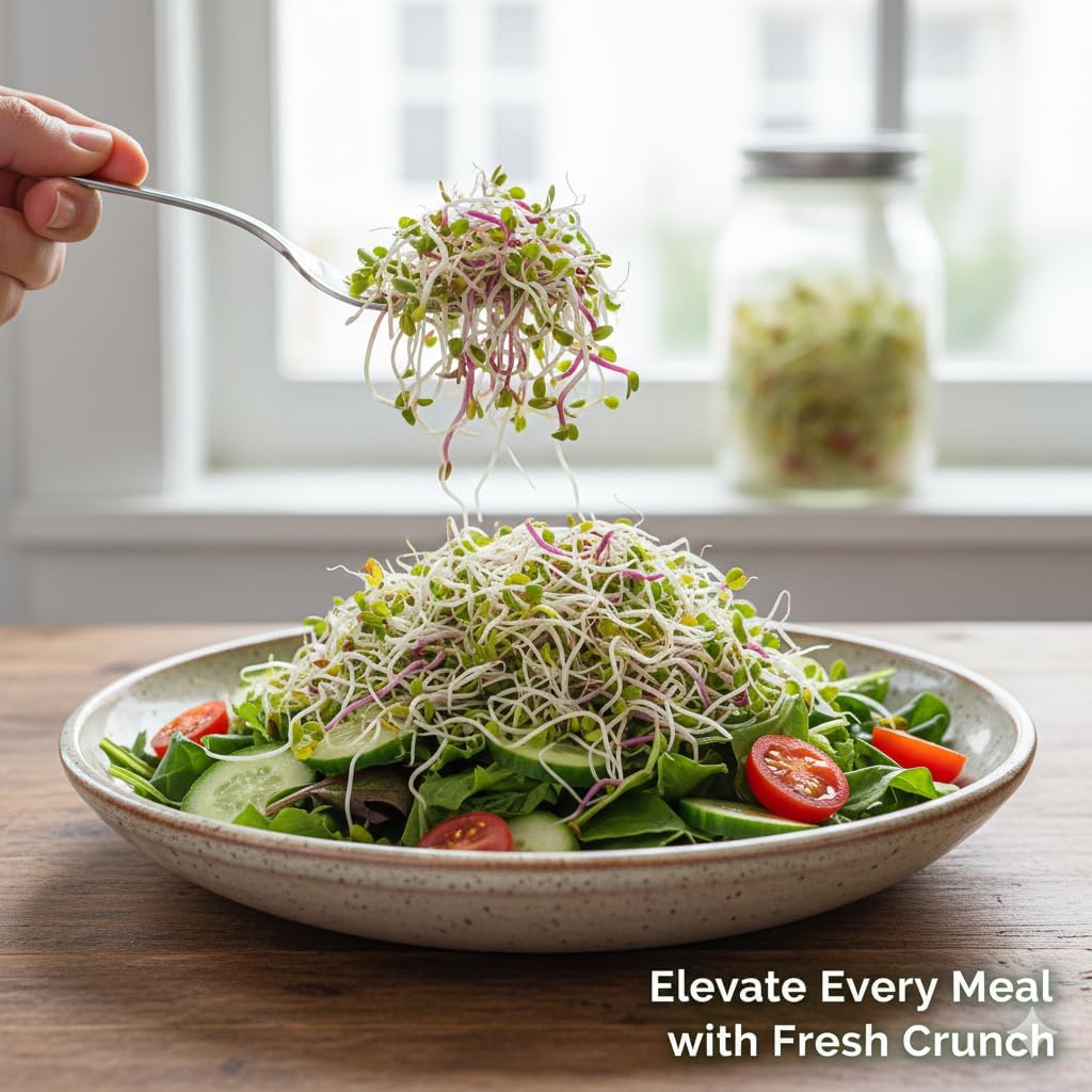 Todd'S Seeds Broccoli & Friends Mix 1/4 Lb - Broccoli Alfalfa Radish Clover | Broccoli, Clover, Radish & Alfalfa. Fast-Growing Microgreens In 5 Days. Chemical Free, High Germination. Usa Made Since 2009.