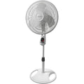 Lasko Oscillating Adjustable Pedestal Stand Fan With Timer And Remote For Indoor, Bedroom, Living Room, Home Office & College Dorm Use, 16 Inch, White, 1646
