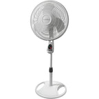 Lasko Oscillating Adjustable Pedestal Stand Fan With Timer And Remote For Indoor, Bedroom, Living Room, Home Office & College Dorm Use, 16 Inch, White, 1646
