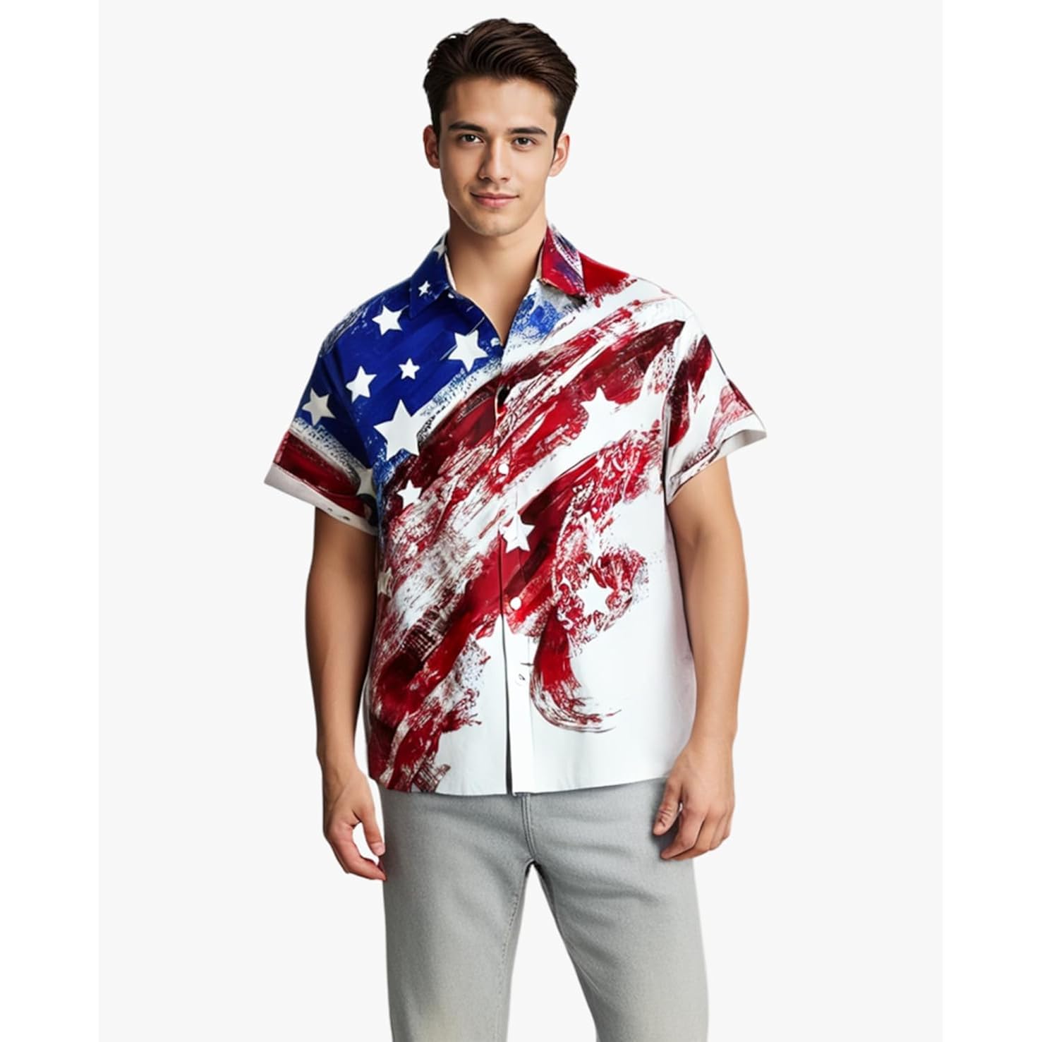Bowling Shirts For Men Print Short Sleeve Regular Fit Hawaiian Casual Button Down Beach Shirts