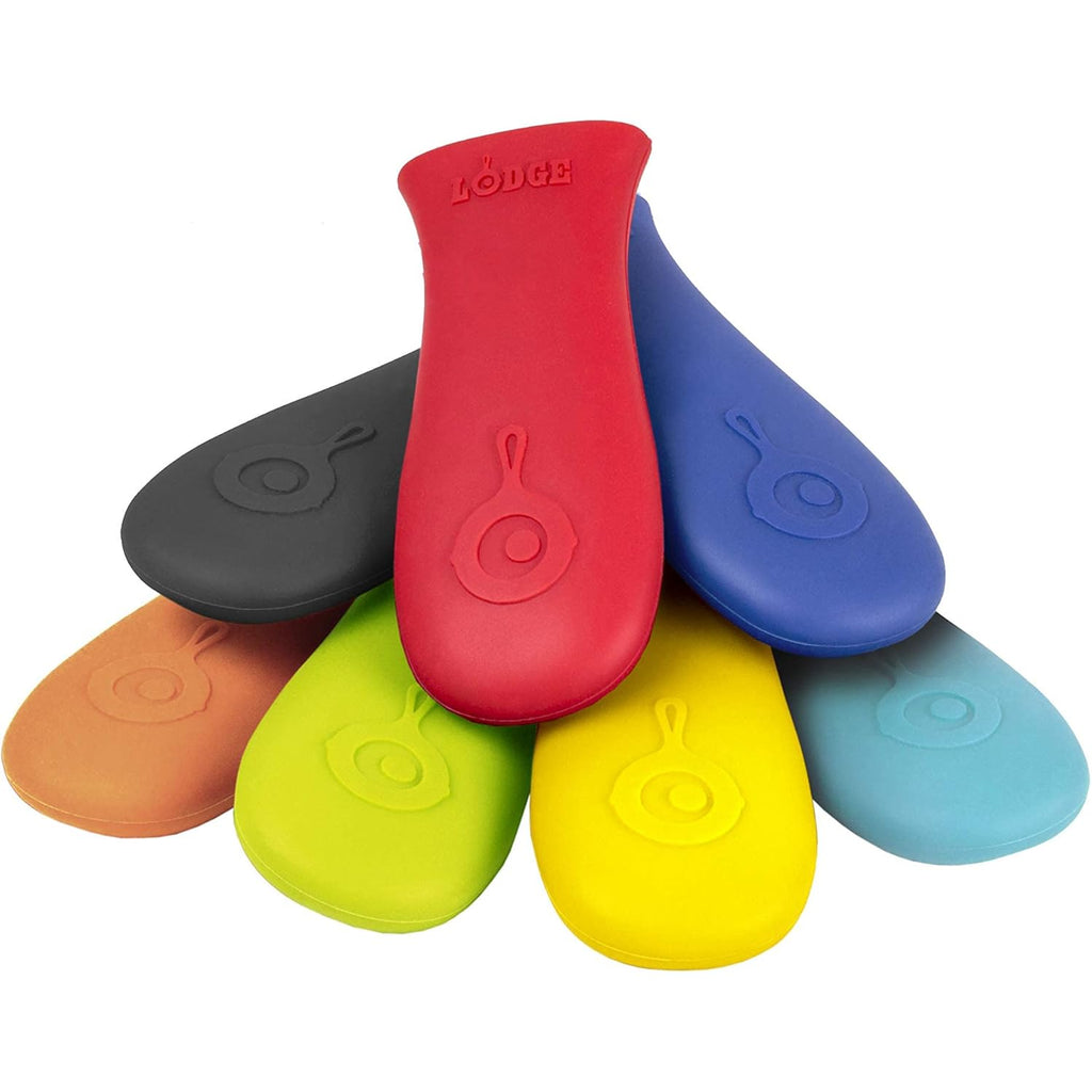Lodge Silicone Hot Handle Holder - Heat-Resistant Cast Iron Skillet Handle Cover for Pans 9 Inches & Larger - Dishwasher-Friendly Silicone Hot Grip Sleeve - Reusable Skillet Accessory - Red