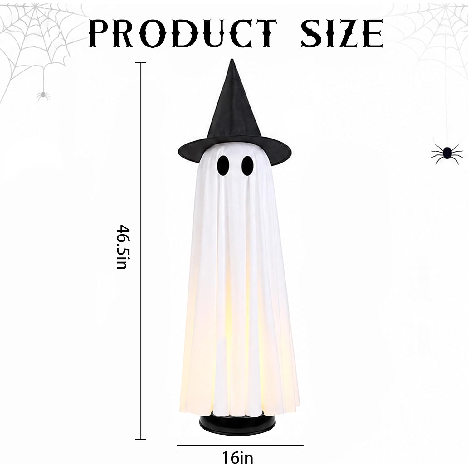 Halloween Decor Indoor 46.5" Lighted Animated Floating Ghost With Spooky Sound & Touch Activated Sensor Spooky Ghosts Halloween Decor For Party Home Haunted House