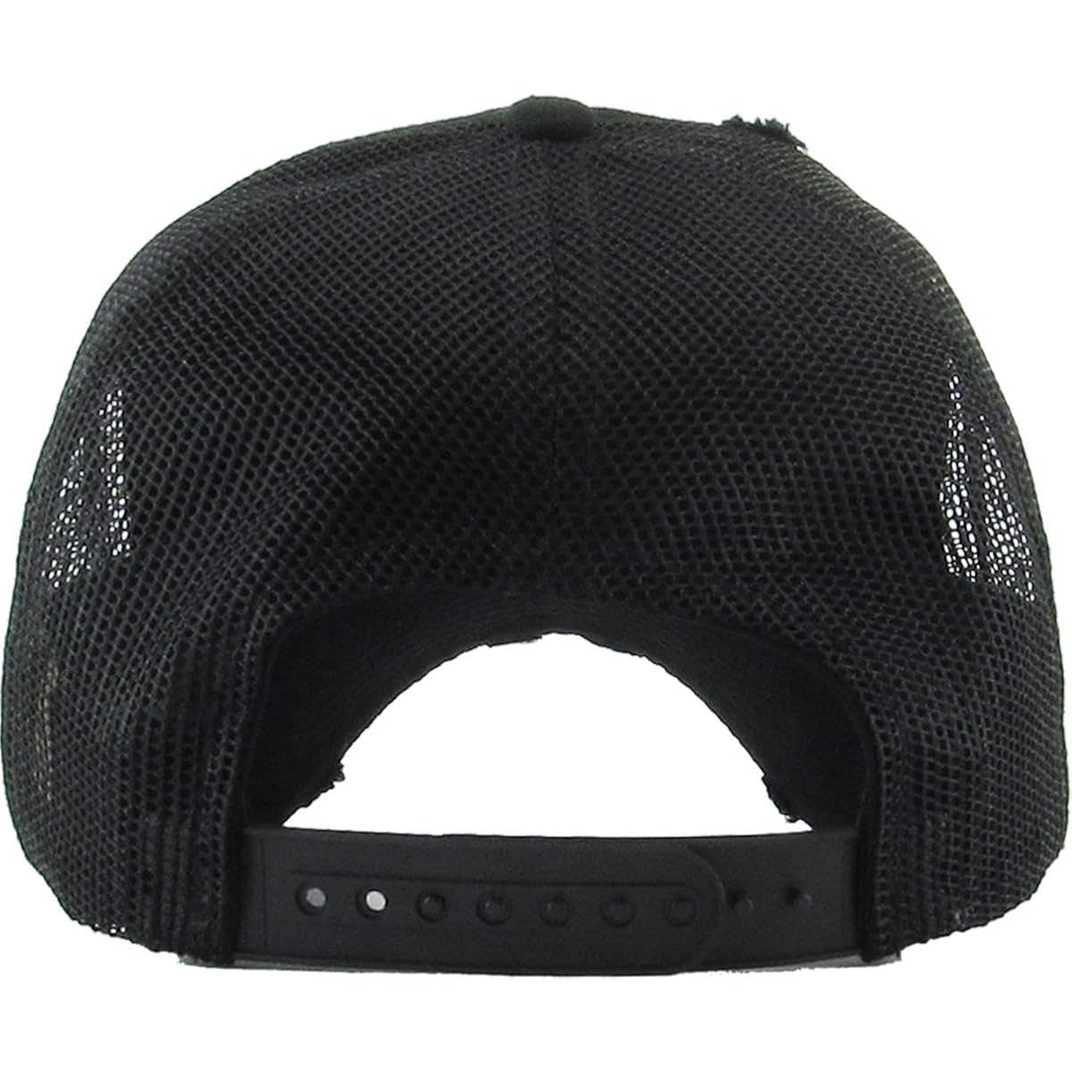 KBETHOS Vintage Washed Distressed Cotton Dad Hat Baseball Cap Adjustable Polo Trucker Unisex Style Headwear Black Trucker