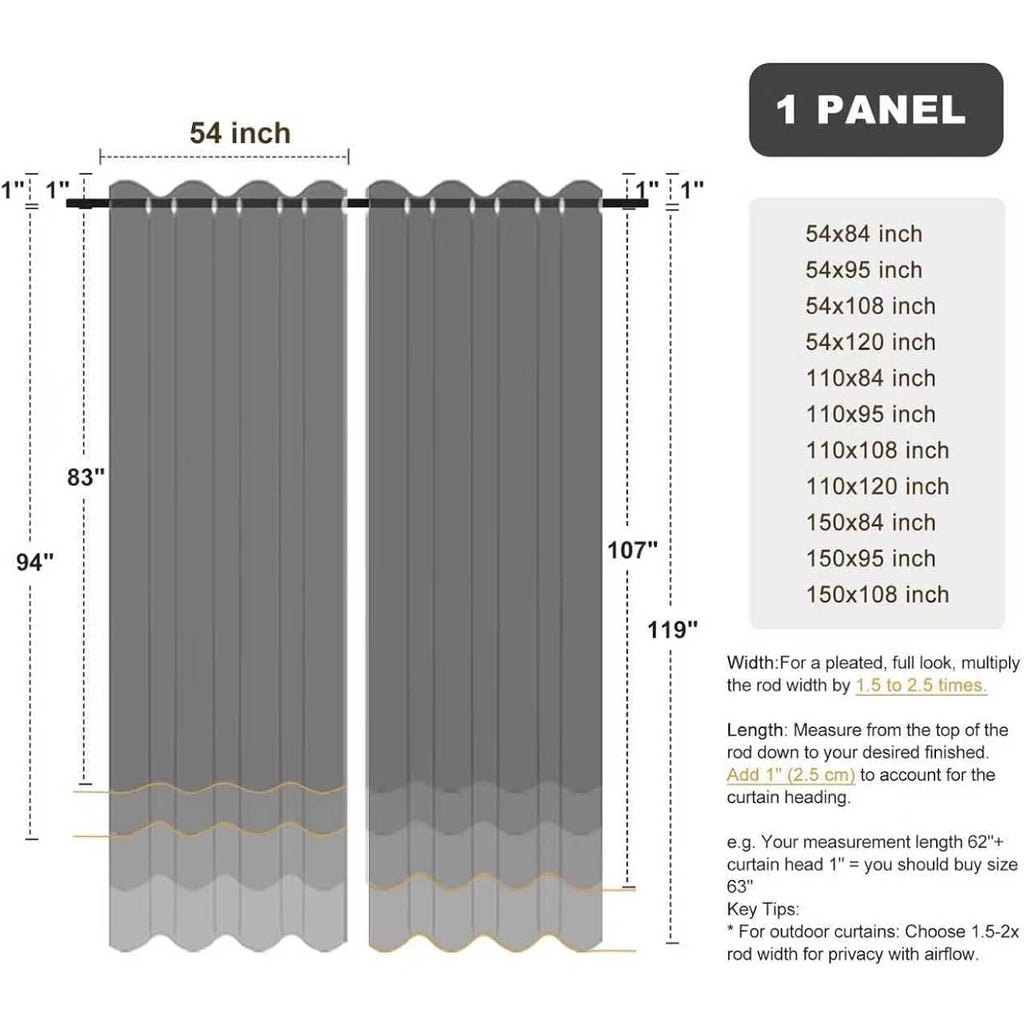 Bonzer Waterproof Outdoor Curtains For Patio