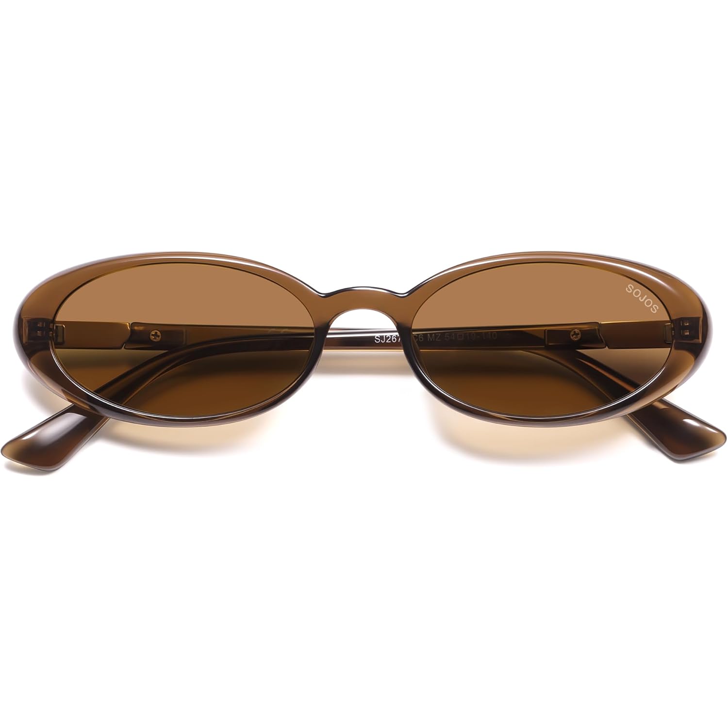 SOJOS Polarized Oval Sunglasses for Women, Chic 90s Vintage, UV400 Lightweight Retro Frame Sunnies SJ2676