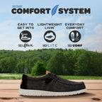 Heydude Men'S Wally Washed Canvas, Men’S Shoes, Slip-On Loafers, Comfortable & Light-Weight