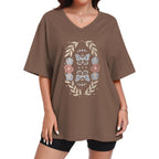 Oversized Tshirts for Women V Neck Summer Graphic Tees Casual Short Sleeve Loose Tops 2026