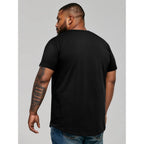 Runcati Mens Big And Tall Shirts Short Sleeve Crew Neck Casual T-Shirt Hipster Hip Hop Longline Tee Shirts