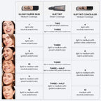 Saie Slip Tint Tinted Moisturizer with SPF 35 - Light Coverage, Glowy Skin Tint & Mineral Sunscreen for Face with Hydrating Hyaluronic Acid - Summer Makeup Essential - Shade Three + Half (1.35 oz)