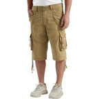 Cargo Shorts For Men Casual 3/4 Capri Pants With Pockets Long Below Knee Length Loose Fit Hiking Work