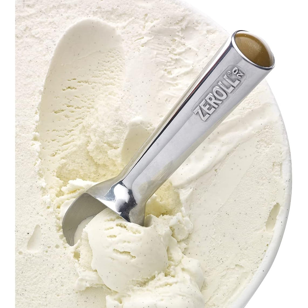 Zeroll, Size 20, In Silver 1020 Original Ice Cream Unique Liquid Filled Heat Conductive Handle Simple One Piece Aluminum Design Easy Release 40 Scoops Per, 2-Ounce