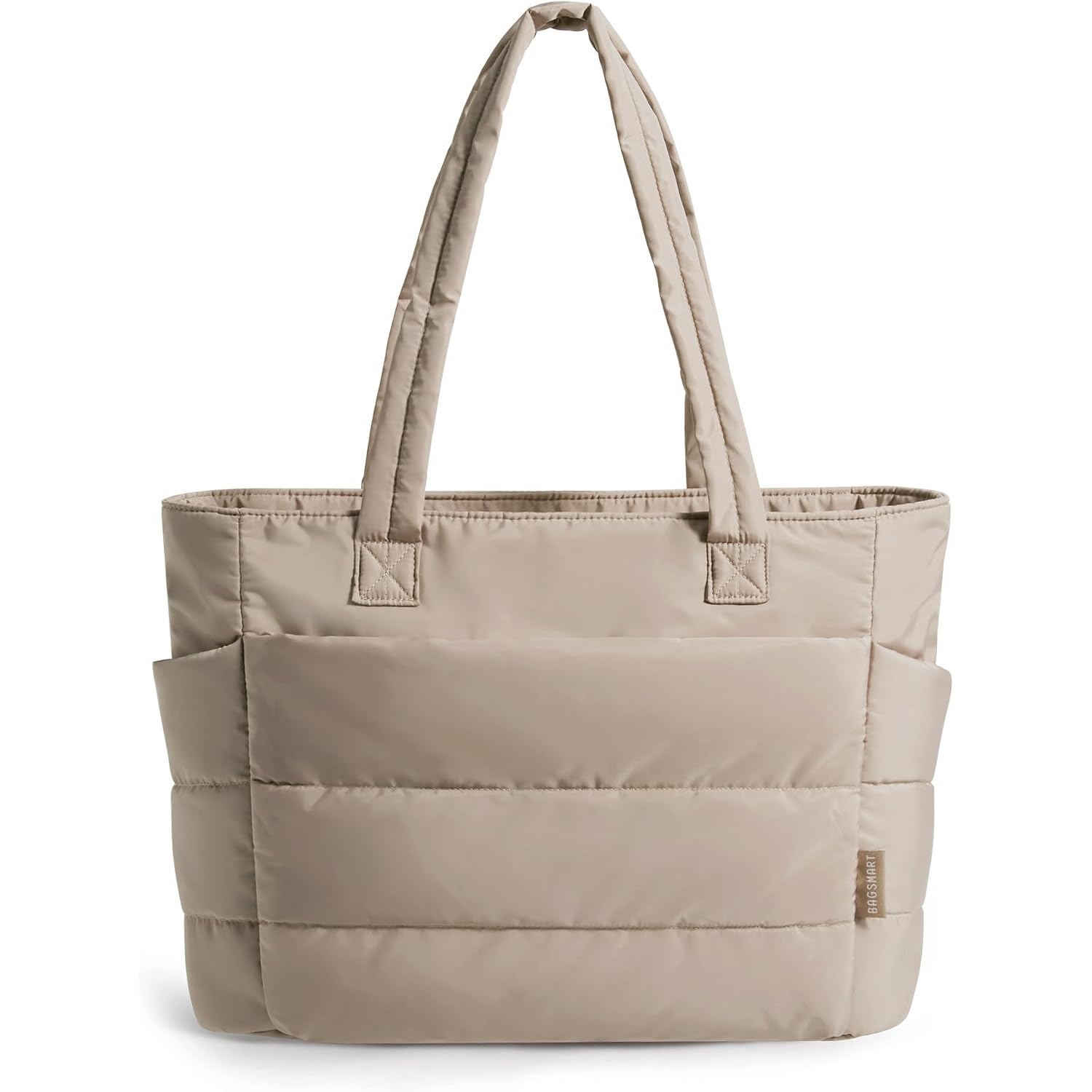 Bagsmart Tote Bag For Women, Lightweight Puffy Tote Bag With Compartments Shoulder Bag Handbag For Travel, Work, Gym | Lightweight