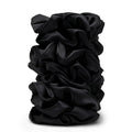 Satin Scrunchies For Women – 8Pcs Black Silk Hair Ties – No Crease, Frizz-Free, Gentle Elastic Hair Bands For Thick & Thin Hair, Soft & Stylish Hair Accessories Gifts