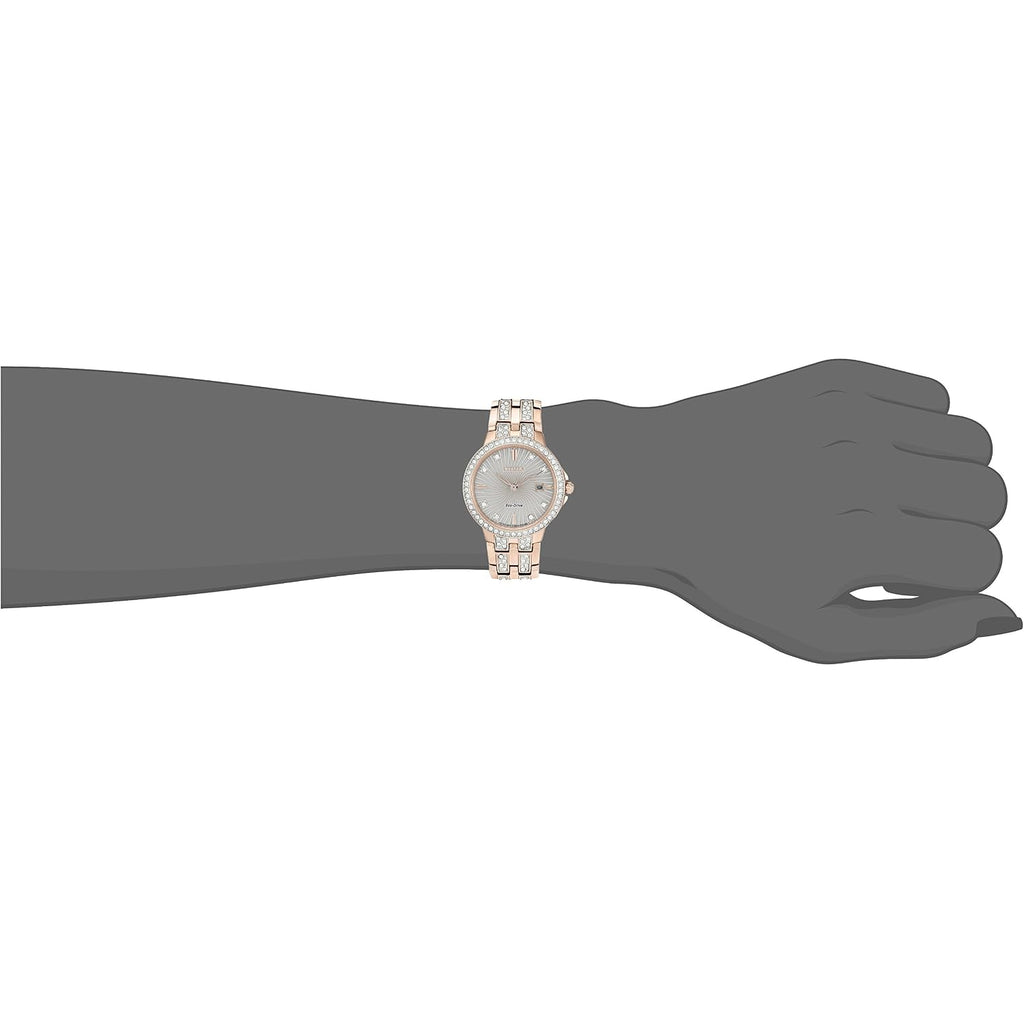 Citizen Ladies' Silhouette Crystal Eco-Drive Watch, 3-Hand Date