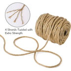 Tenn Well 5Mm Jute Rope, 100 Feet 4Ply Twisted Heavy Duty And Thick | Twine Rope For Gardening, Crafting, Bundling, Cat Scratching Post, Home Decor, Christmas Decorations