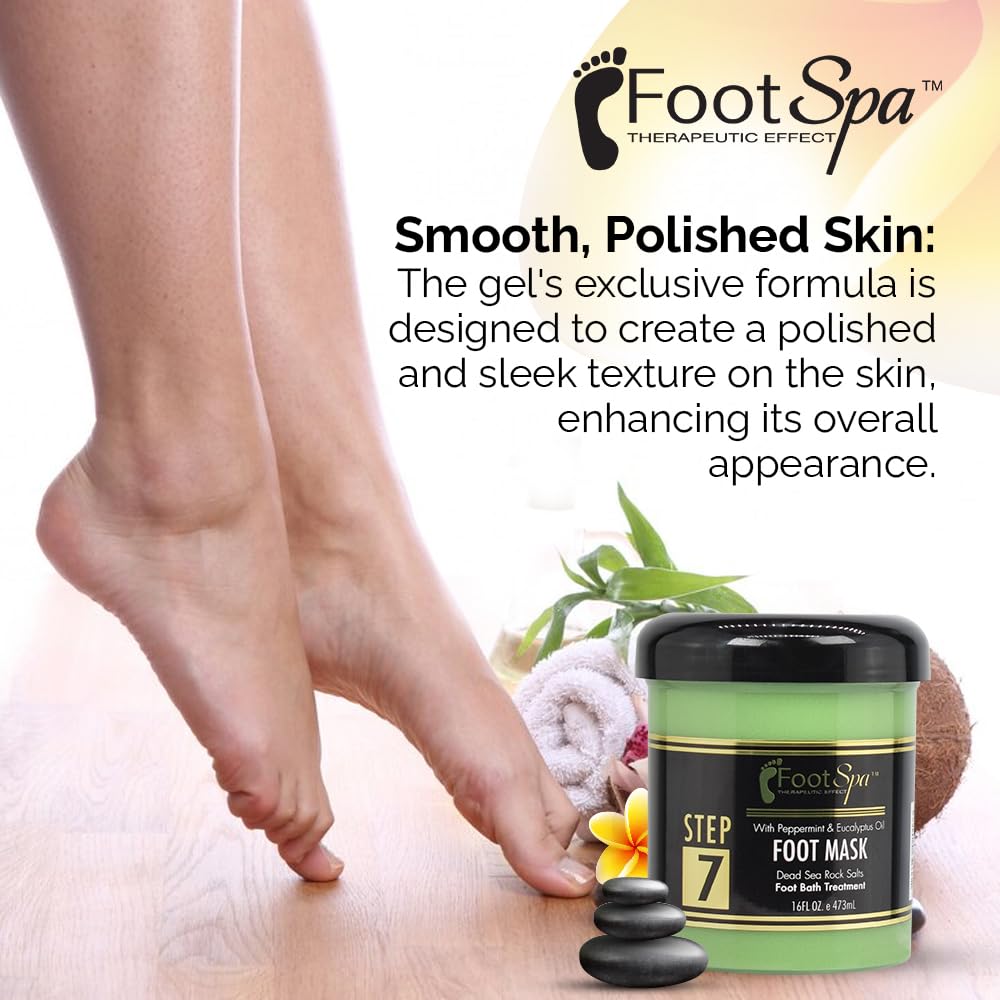 Foot Repair Mask - Dual-Action Cosmeceutical Treatment that Regenerates Skin from Within to Heal Painful Fissures and Provide Spa-Quality Cooling Relief - 16 oz