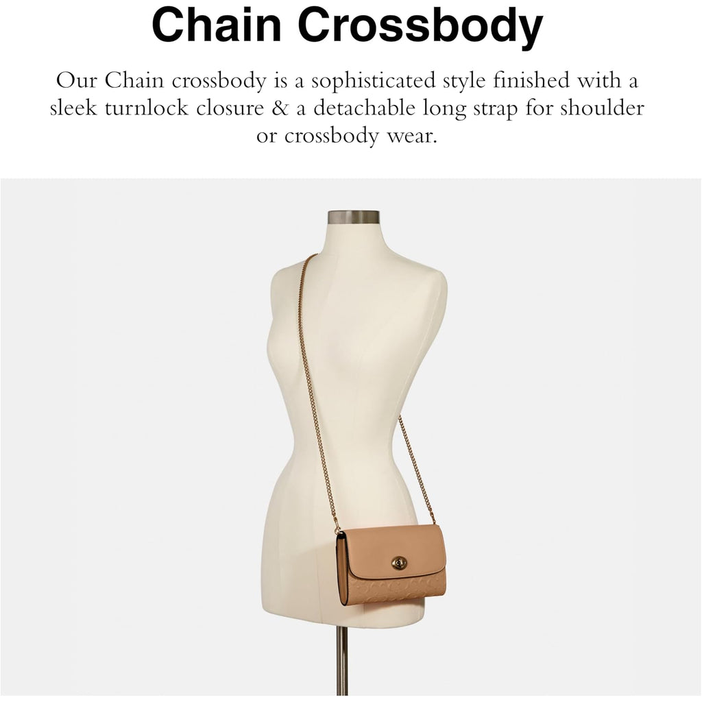 Coach Women'S Chain Crossbody In Signature Canvas