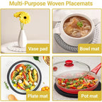 Trivets for Hot Dishes, Hot Pads for Kitchen, 7'' Trivets for Hot Pots and Pans, Pot Holders for Kitchen, Pot Holders Heat Resistant 4-Pcs, Kitchen Essentials for New Home