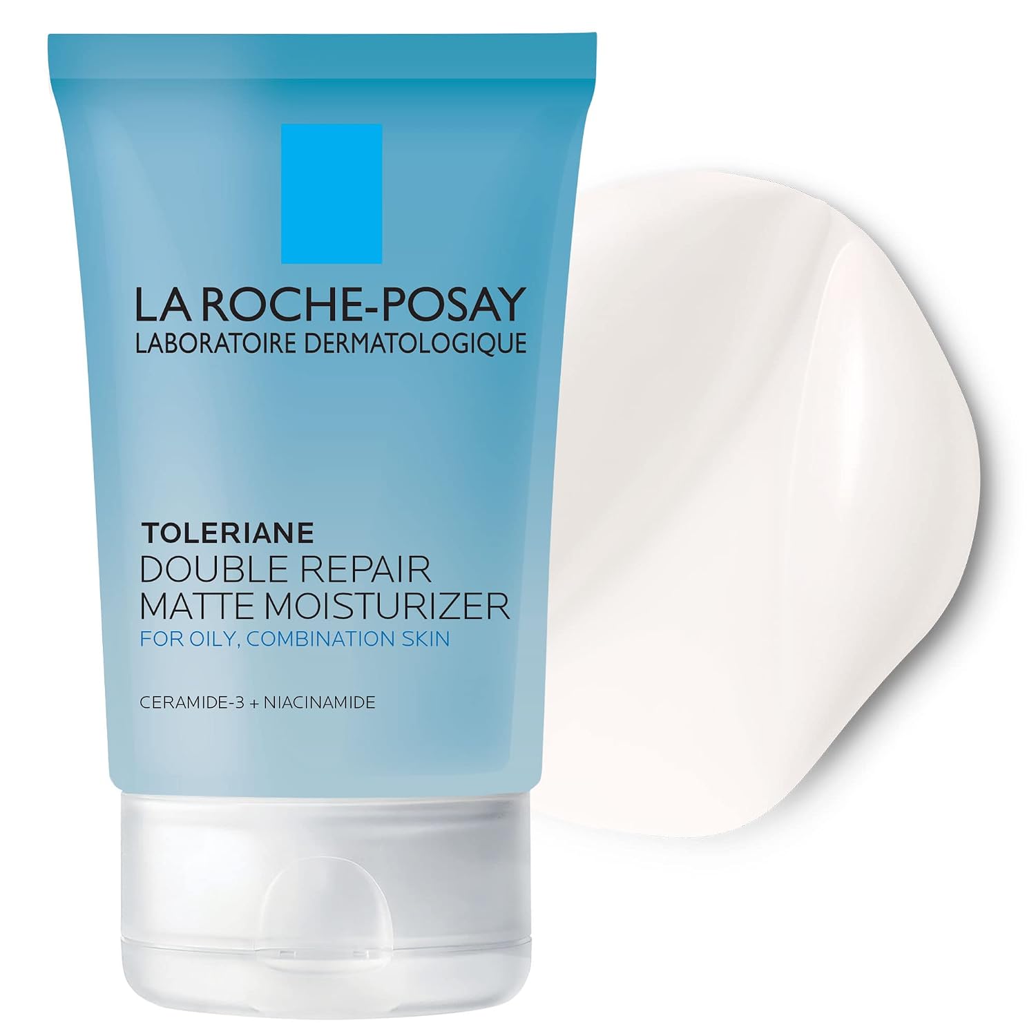 La Roche-Posay Toleriane Double Repair Matte Face Moisturizer, Daily Moisturizer For Oily Skin With Ceramide And Niacinamide For All Skin Tones, Oil Free, Non-Comedogenic, Available With Spf 30