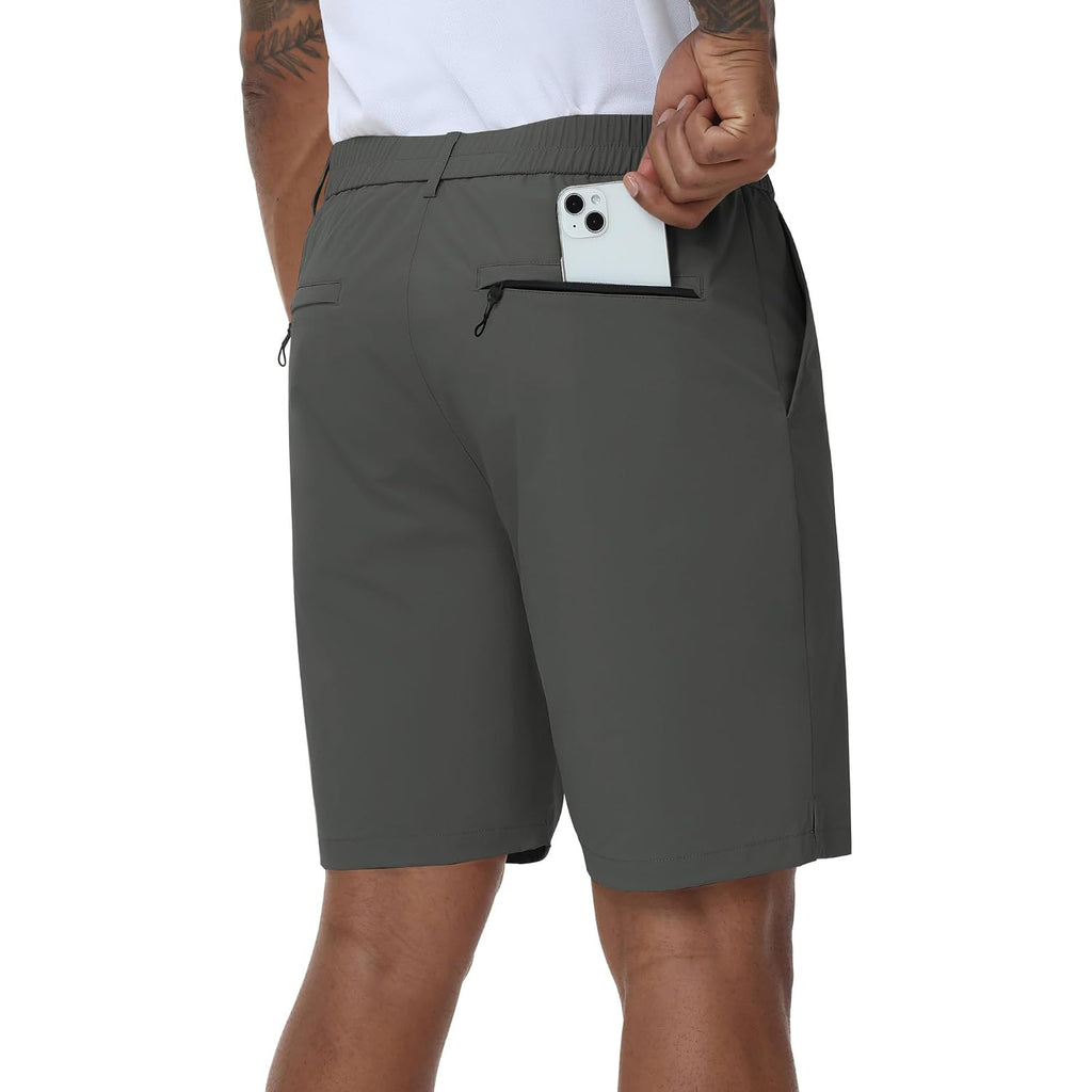 Ntrlv Men'S Golf Dress Shorts 7 Inch Casual Work Shorts For Men Lightweight Stretch Quick Dry With Muilt Pockets