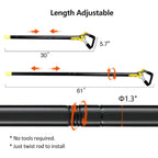 Donsail Hoe Garden Tool -Scuffle Garden Hoes For Weeding Gardening Long Handle Heavy Duty - Adjustable Weeding Loop Stirrup Hoe 30-61 Inch Black