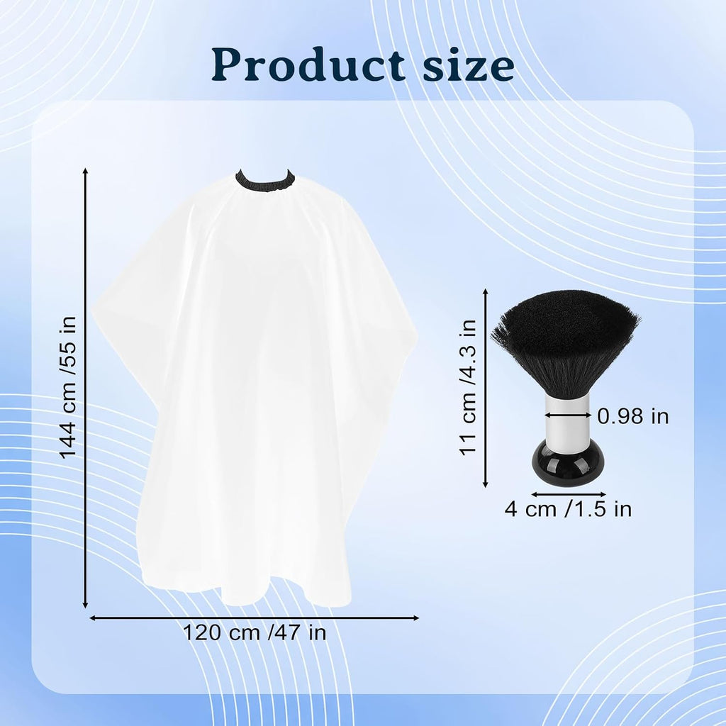 8-Piece Hair Cutting Cape Set Includes 6 Reusable 57X47 Inch Haircut Capes And 2 Cleaning Brushes Professional Hair Cape