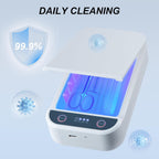 Nail Tool Sterilizer Box Portable with Blue Light,USB Sterilizer Cleaning Box for Nail Salon, Tweezers, Jewelry, Phone, Manicure Tools