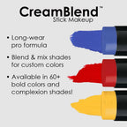 Mehron Makeup Creamblend Stick | Face Paint, Body Paint, & Foundation Cream Makeup | Perfect For Halloween .75 Oz (21 G) (Pastel Pink) | Made In The Usa