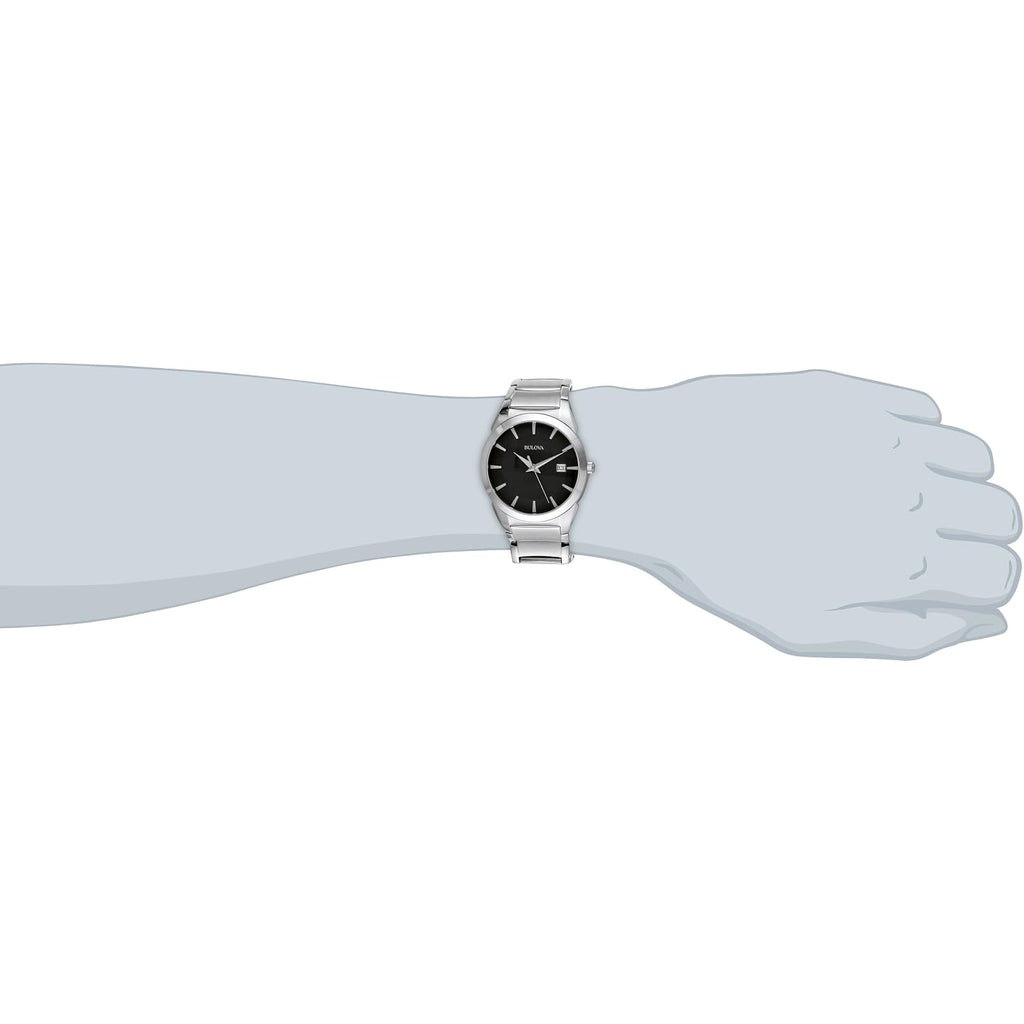 Bulova Men'S 3-Hand Calendar Date Quartz Watch, Patterned Dial, 38Mm, Style: 96B149